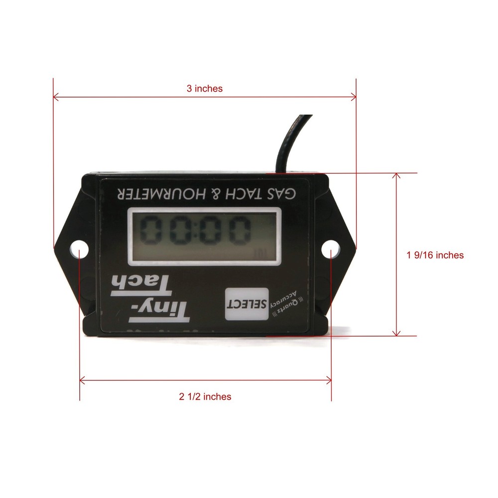 Design Technology Inc. Digital Tachometer with Resettable Job Timer and Bracket