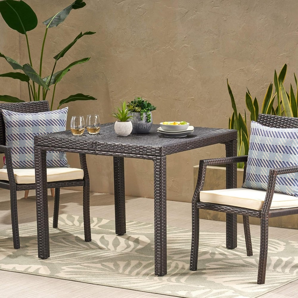 GENERIC CHRISTOPHER KNIGHT HOME RHODE ISLAND OUTDOOR WICKER SQUARE DINING TABLE