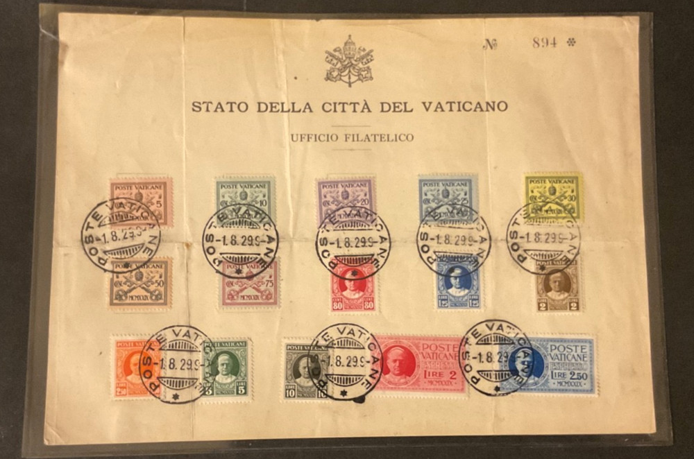 Vatican Scott #1-13 & E1-2 used