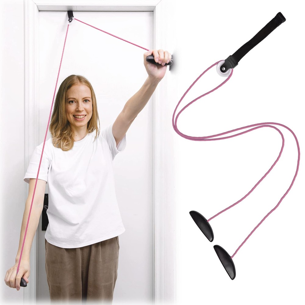 Shoulder Pulley Over The Door Physical Therapy System, Exercise Pulley, Pink