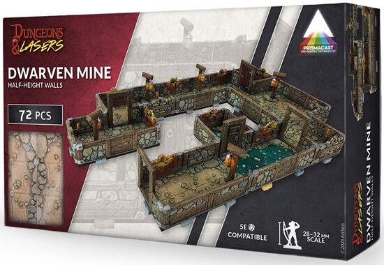 Dungeons & Lasers: PrismaCast Prepainted - Dwarven Mine