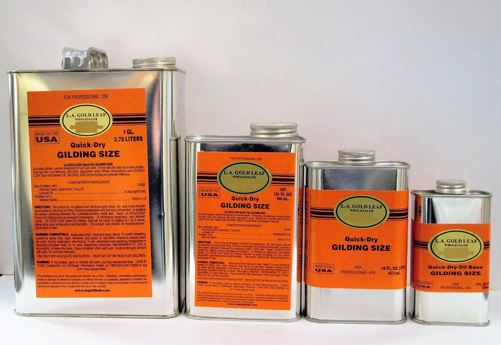 L.A. GOLD LEAF - Quick-Dry Gilding Size/ Oil Base -Bulk Sale !