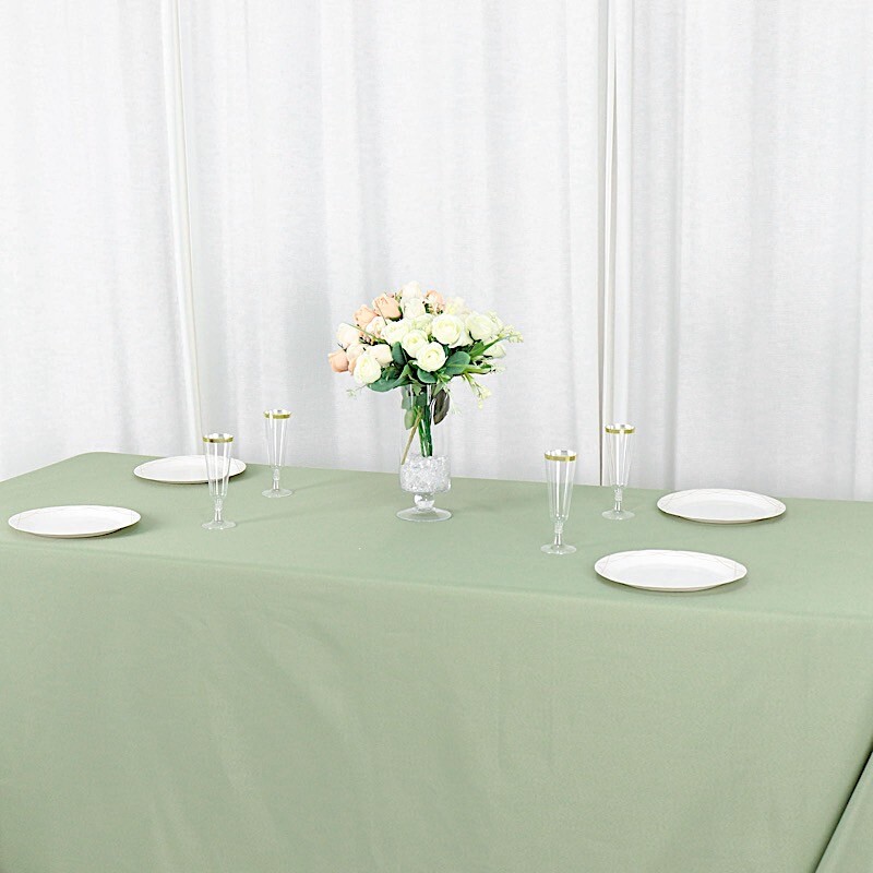 90x156-Inch BLUSH RECTANGULAR Polyester Tablecloths Reception Catering Wedding