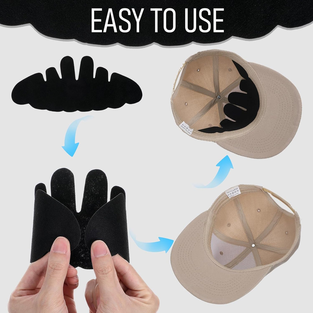 10Pcs Flexible Hat Shaper Inserts Sweat Liner Washable Reshaper for Baseball Cap