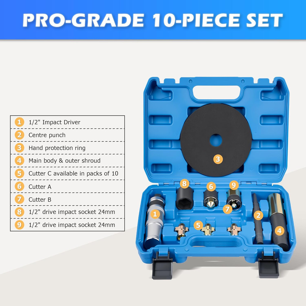 Master Locking Wheel Nut Remover Lug Nut Removal Tool Set Impact Socket Twist Ki