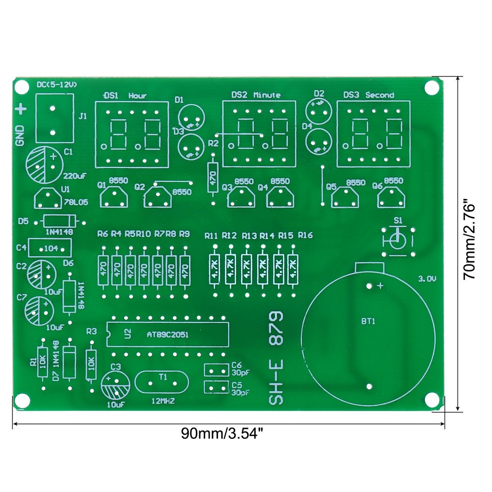 Soldering Practice Board, 2 Set Electronics Kit PCB Board DIY Alarm Clock 5-12V