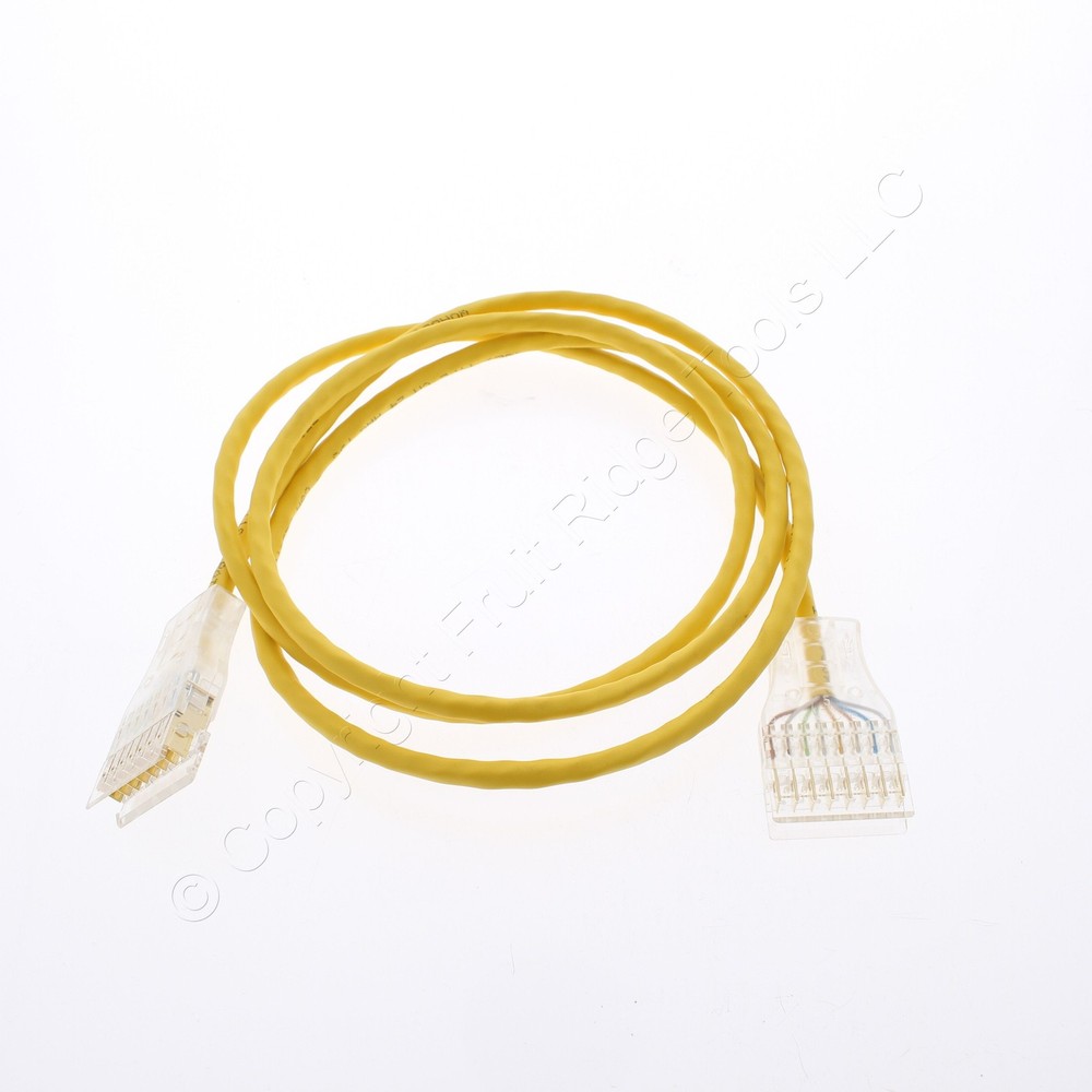 Hubbell PC110C5EL5 Cat5e Yellow 5ft Ethernet Patch Cord 110-Type Plug Cable Data