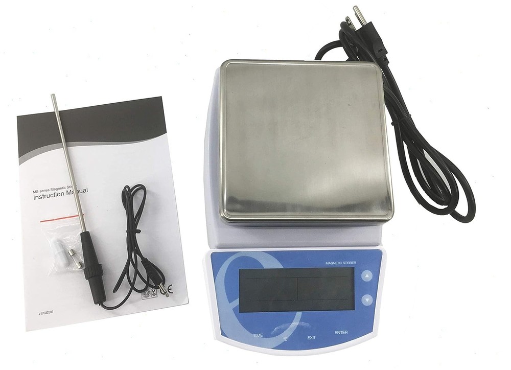 Heating Magnetic Stirrer with Programmable Stirring Time Temperature Probe 2L