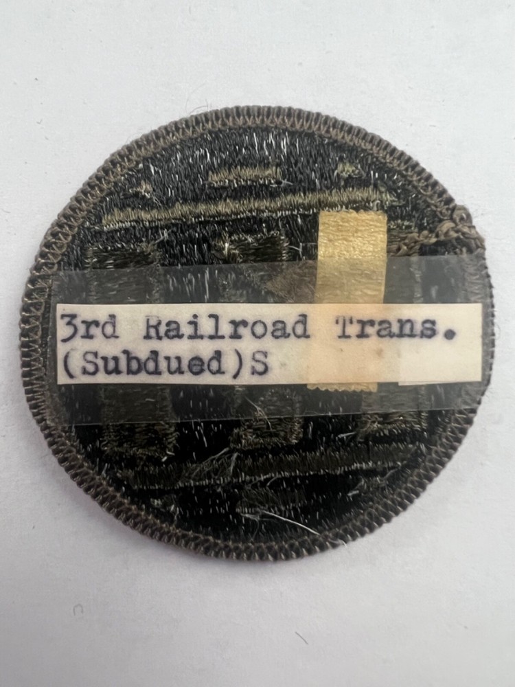 3rd Railroad Transport Command Subdued US Army Patch