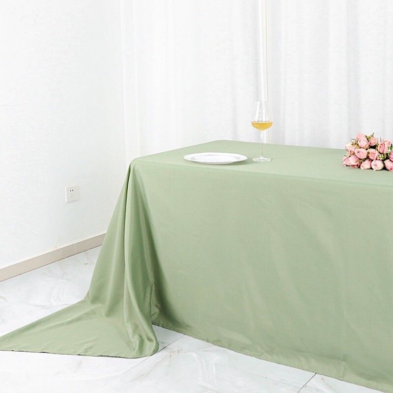 90x156-Inch BLUSH RECTANGULAR Polyester Tablecloths Reception Catering Wedding
