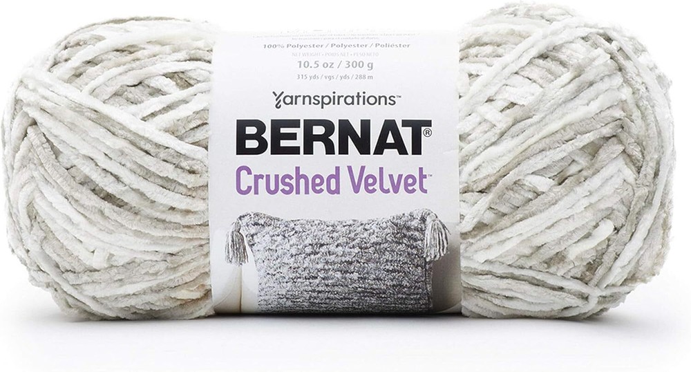Bernat Crushed Velvet Yarn, White