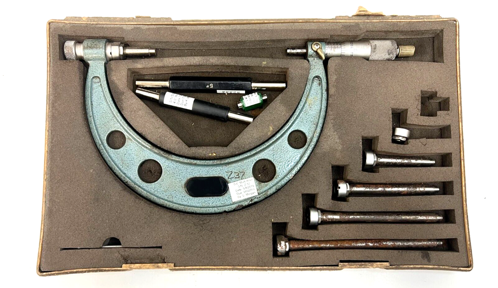 MITUTOYO 0"-6" MECHANICAL INTERCHANGABLE ANVIL MICROMETER 104-137