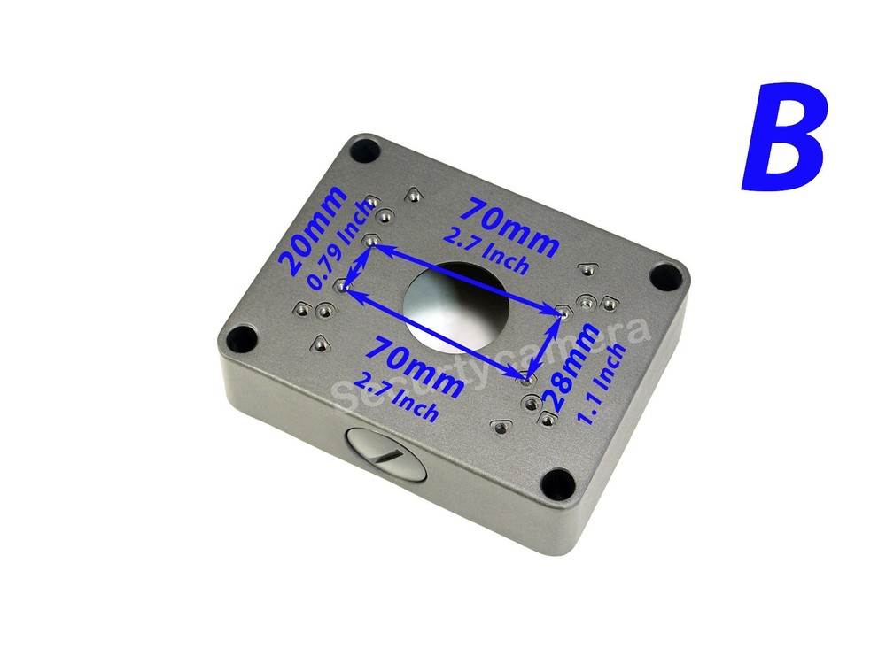 Dark Gray CCTV Security Bullet Camera Mounting Deep Base Junction Outlet Box 5.3