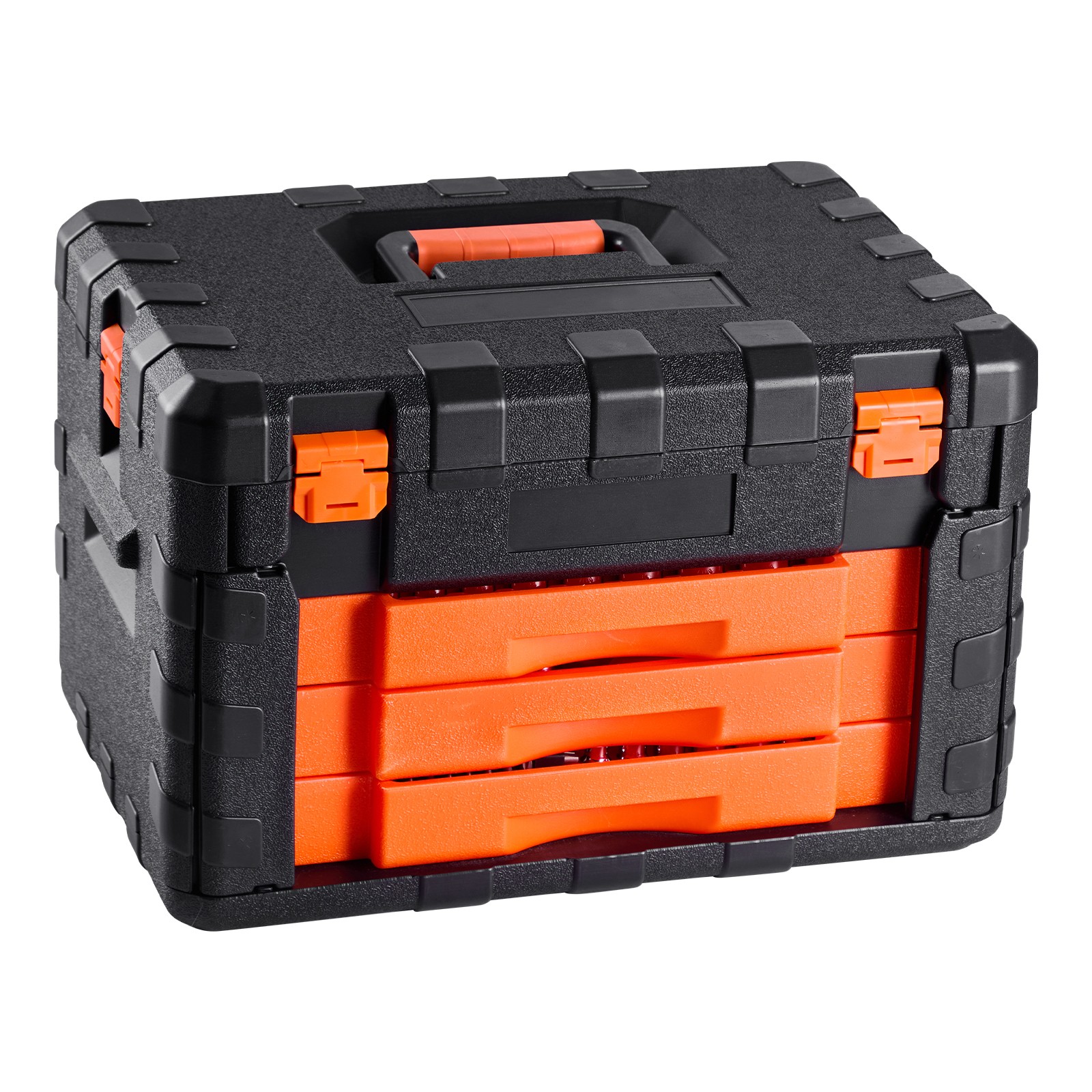 Mechanics Tool Set Socket Set 450Pcs 1/4 3/8 1/2 in Drive Orange Drawer