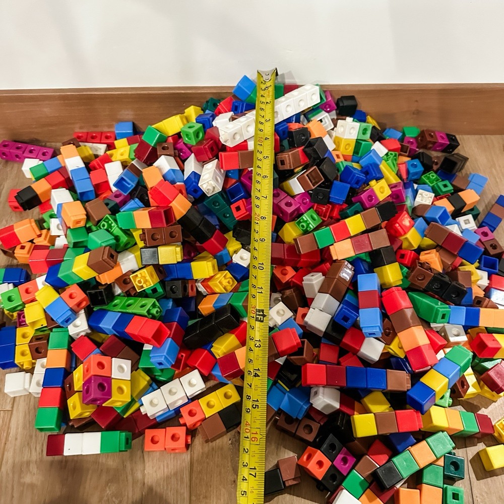 Linking Cubes Math Manipulatives Counting Measuring Addition Patterns 7 Pounds