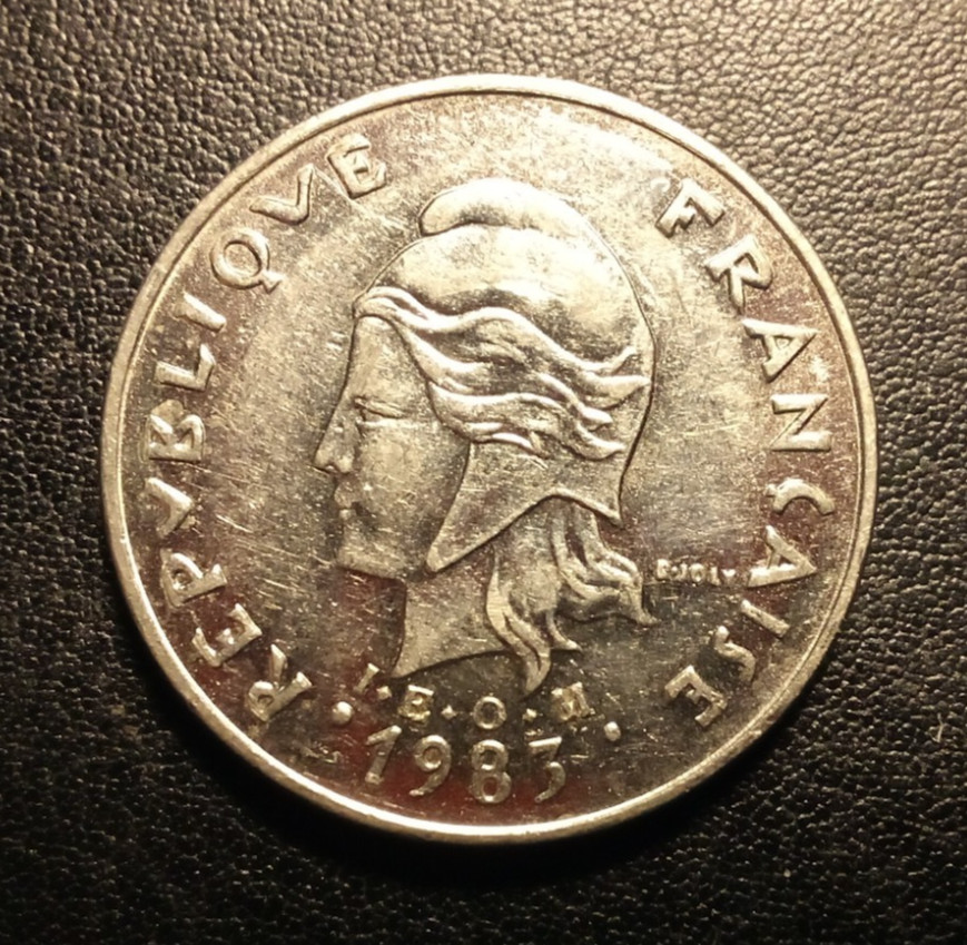1983 French Polynesia 20 Francs Coin