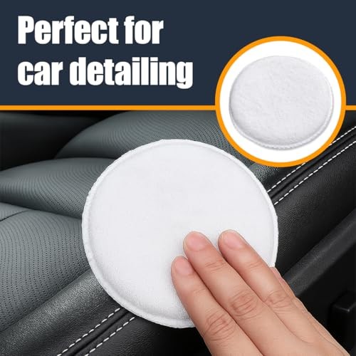 Car Microfiber Wax Applicator Pad, Soft Auto Buffing & Detail Cleaning 2PCS