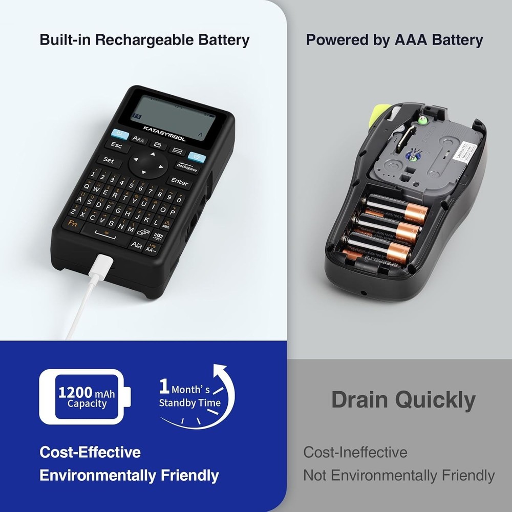 E11 Bluetooth Label Maker Machine with 4 Tapes, Support Keyboard & App with 4...