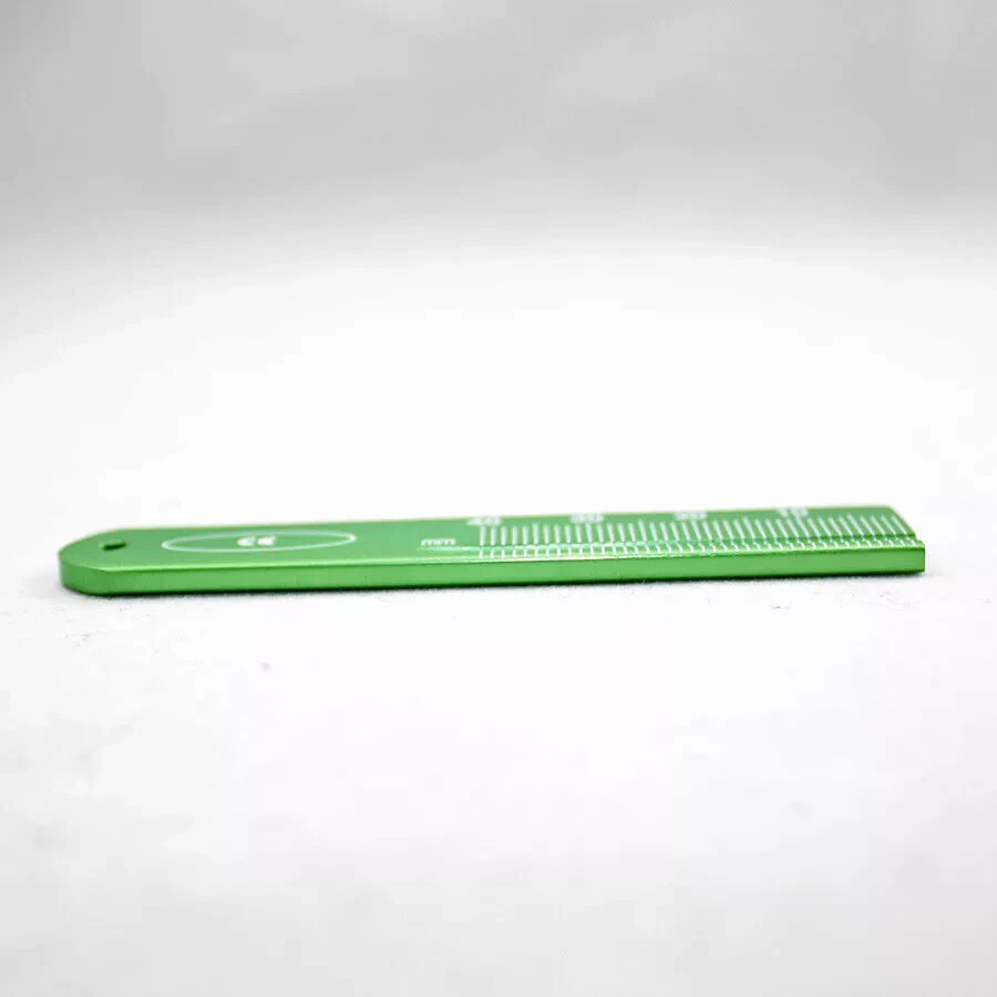 2 Pcs Dental Scale Ruler Tools Measurement Instruments Scale Ruler Blue + Green