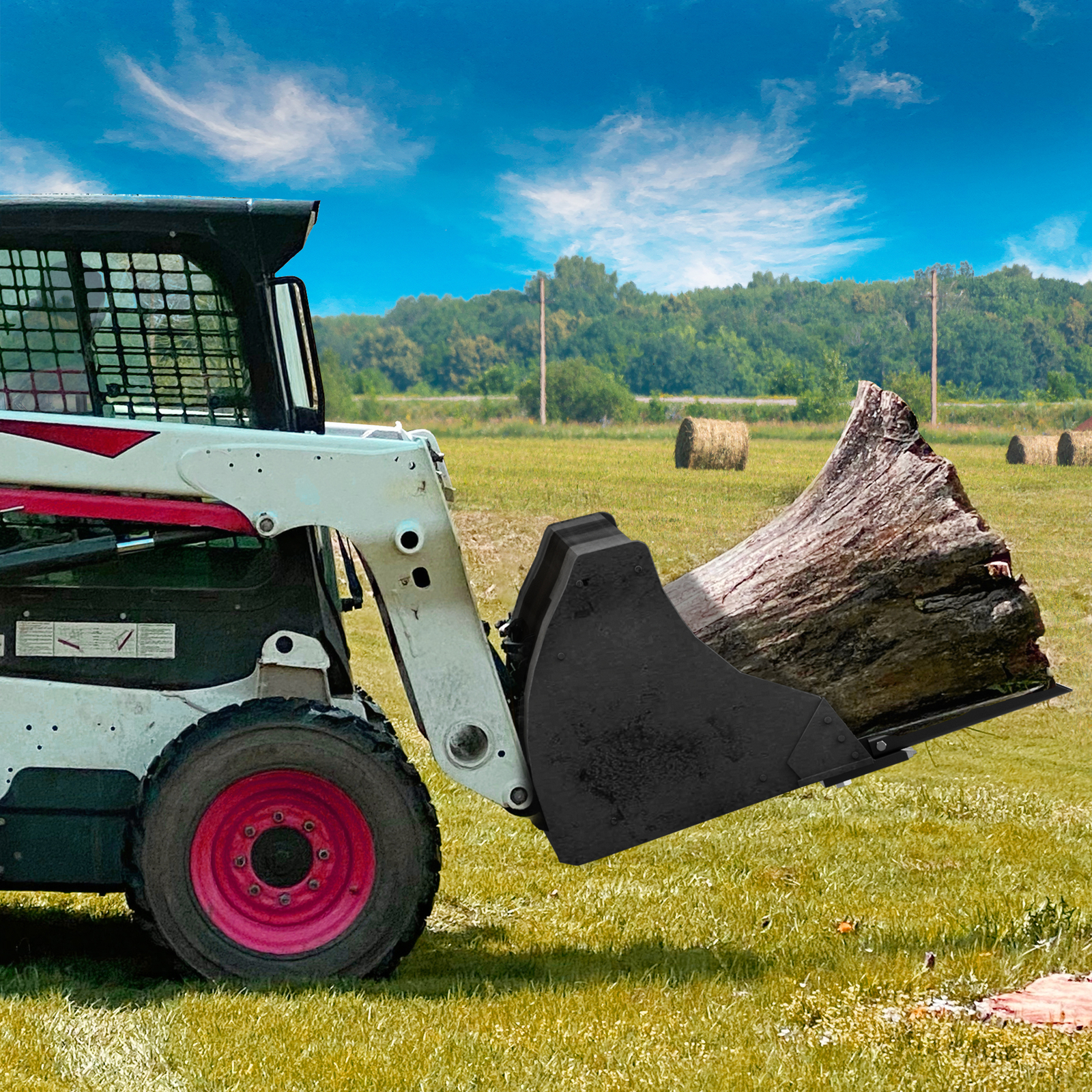 21" Fork Length 4000LBS Clamp-On Debris Forks For 60" Buckets Skid Steers Heavy