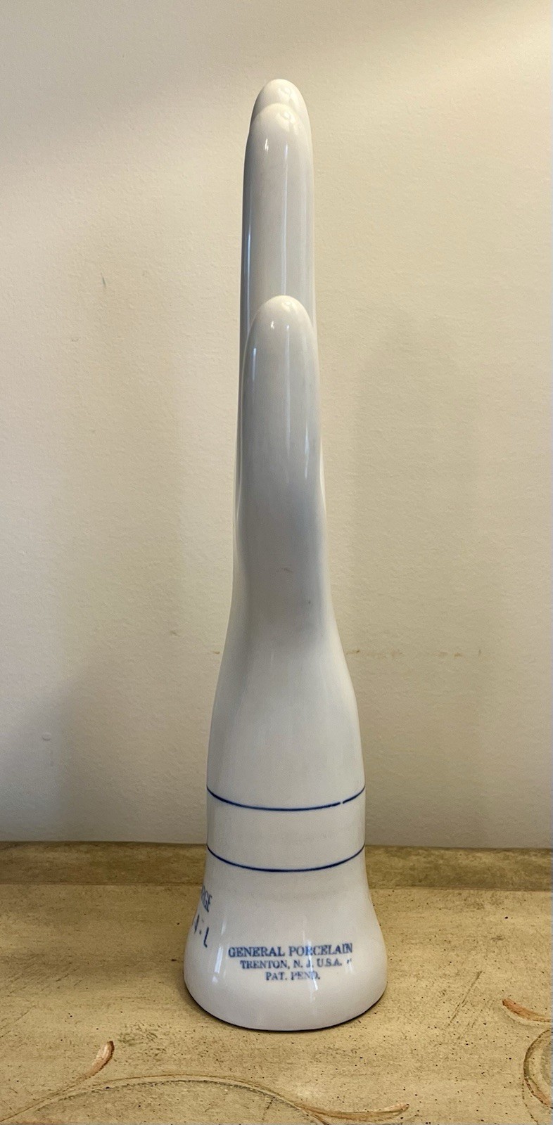 Vtg 1976 GENERAL PORCELAIN Commercial Large Hand Glove Mold Mannequin 14”Display