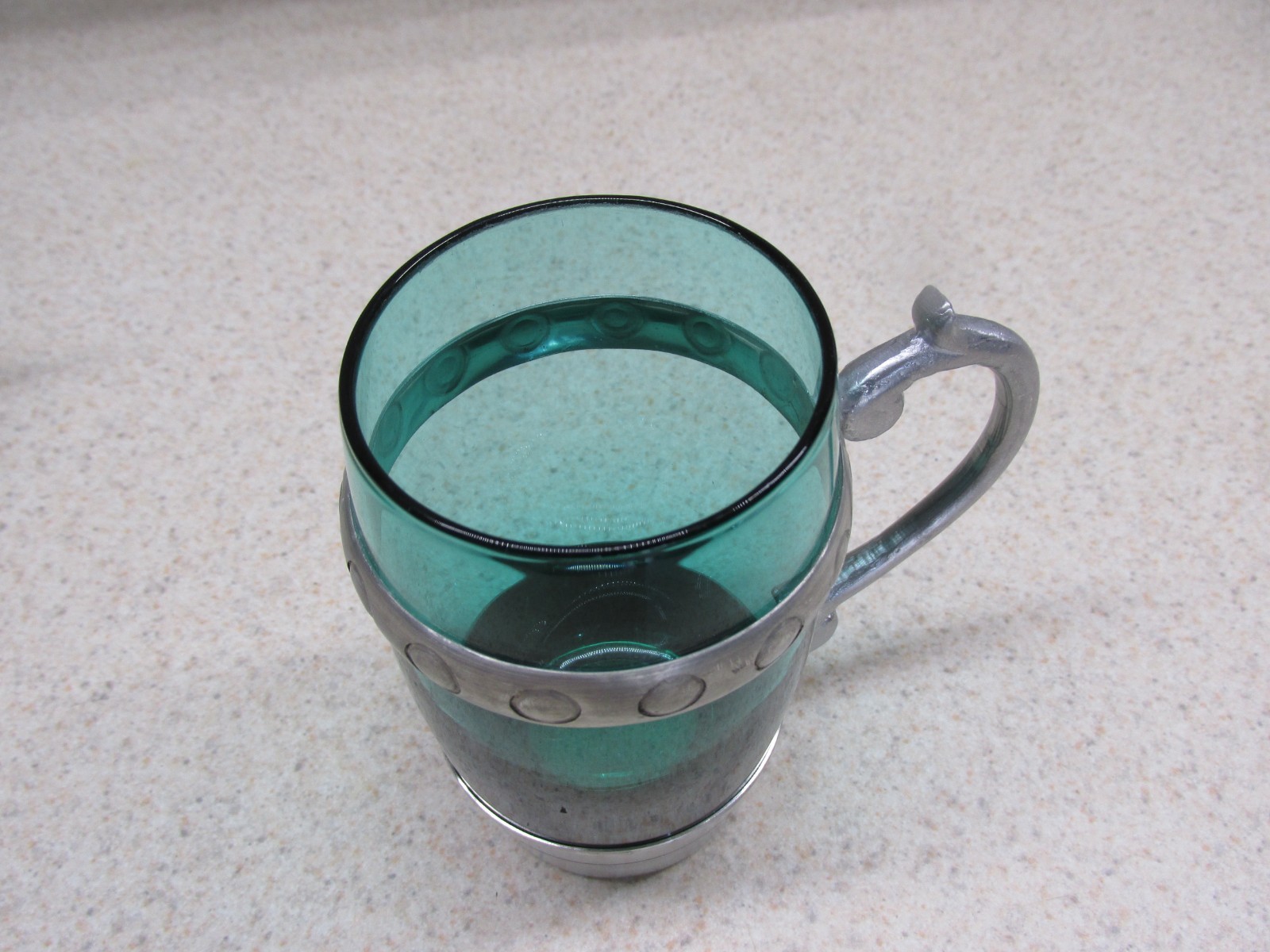 Set of 4 Vintage Pewter Beer Mugs with Handles