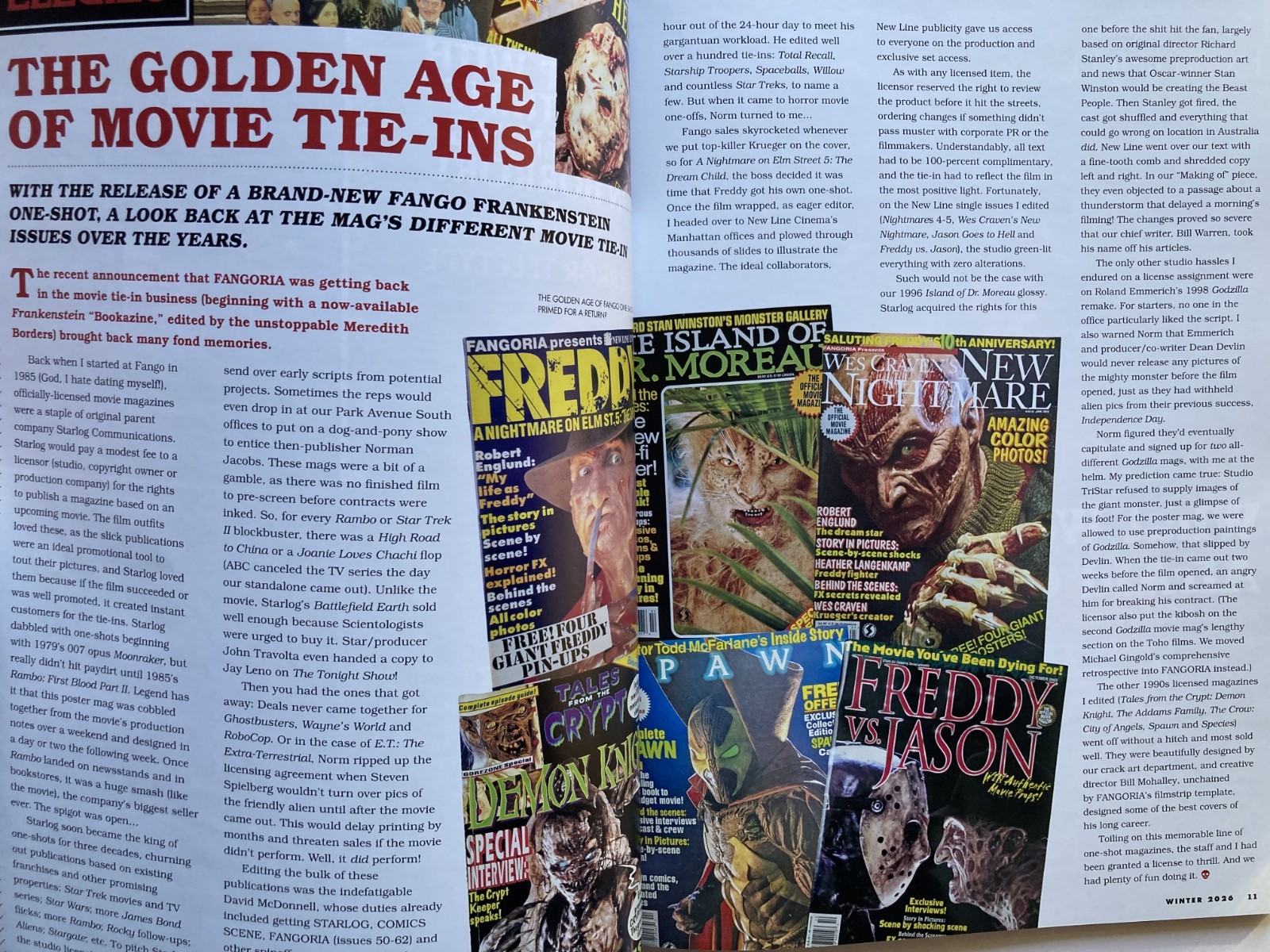 THE BRIDE! 2026 FANGORIA Magazine / SEND HELP / DUST BUNNY / WHISTLE / New