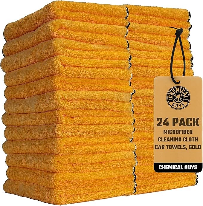 Chemical Guys MIC_506_24 Professional Grade Premium Microfiber Towels, Gold (16