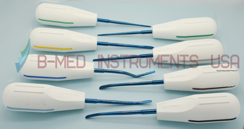 OR Grade 8 Dental Root Luxating Extraction Elevators Oral Surgery Titanium