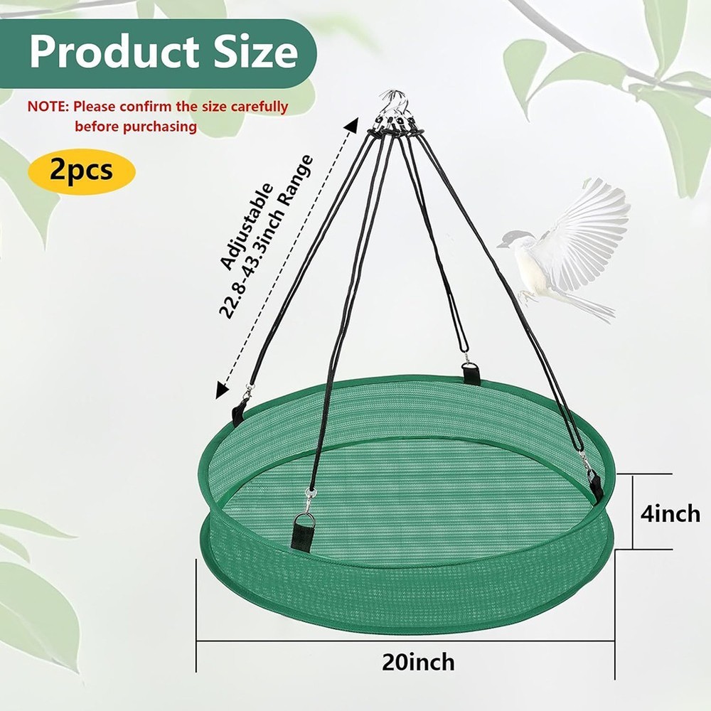 Polyester Bird Feeder Tray Designed for Outdoor Elements and Easy Maintenance