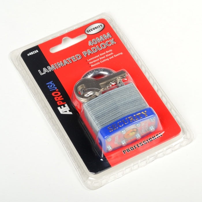 4 Piece Set 40mm Laminated Locks Tool Security Padlock (Keyed Separately)