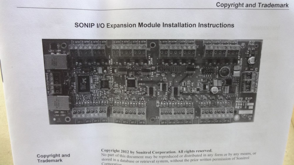 Sonitrol I/O Module