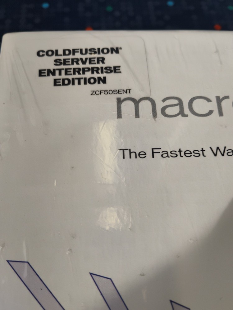 ColdFusion Server Enterprise ZCF50SENT, Macromedia Coldfusion5, 1995-2001