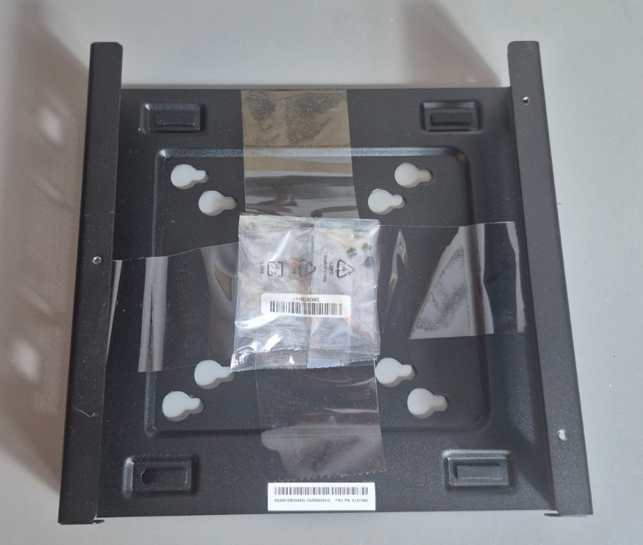 Lenovo Tiny PC VESA ThinkCentre Mounting Bracket 01EF666 Black With Screws
