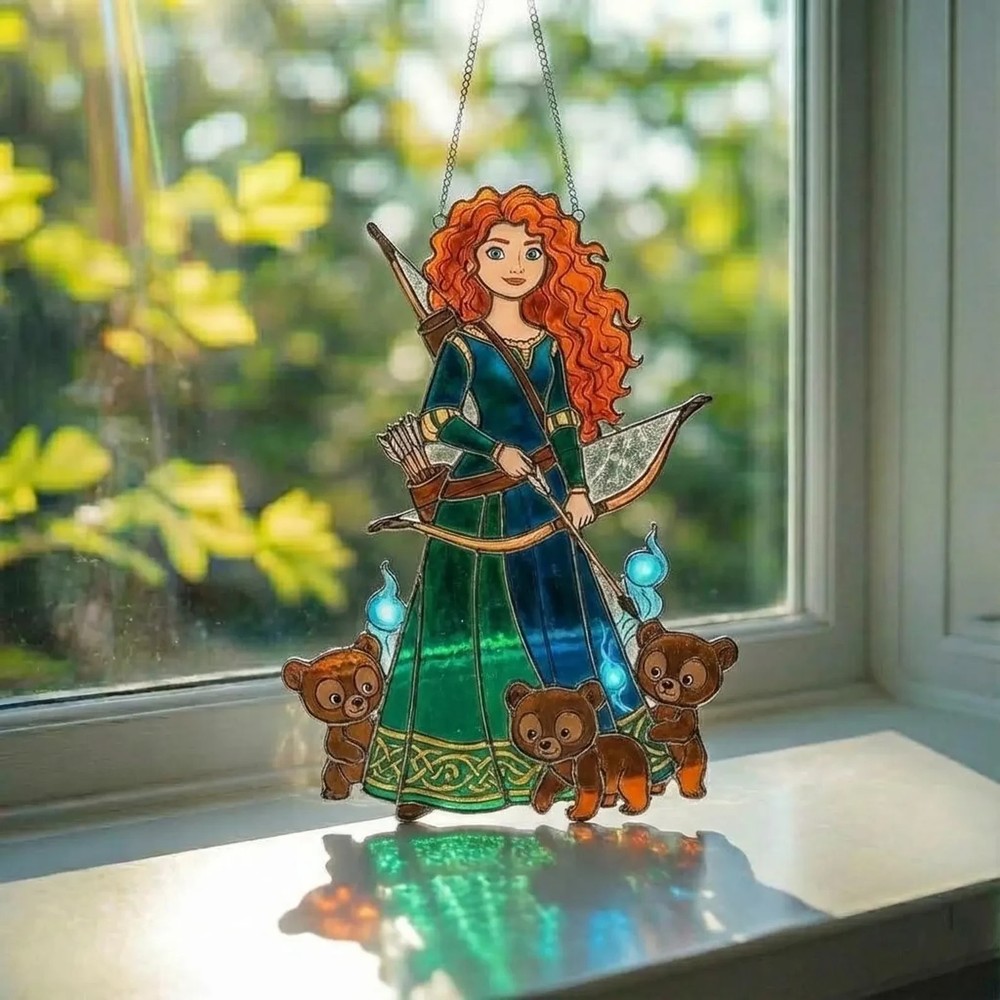 Personalized Princess Merida Window Acrylic Suncatcher, Gift for Decor Window