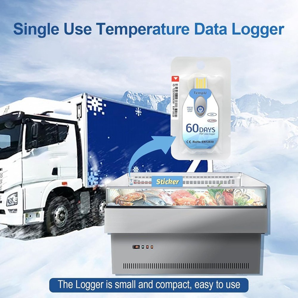 Temperature Data Logger USB Disposable PDF Temp Recorder Logger TempU02 604470