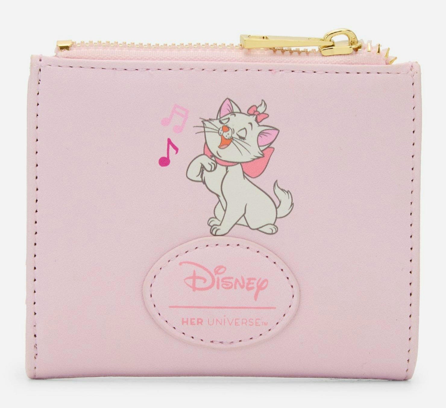 🎀Disney The Aristocats Marie Furry Face Flap Wallet Pink Bow🎀Her Universe🆕️