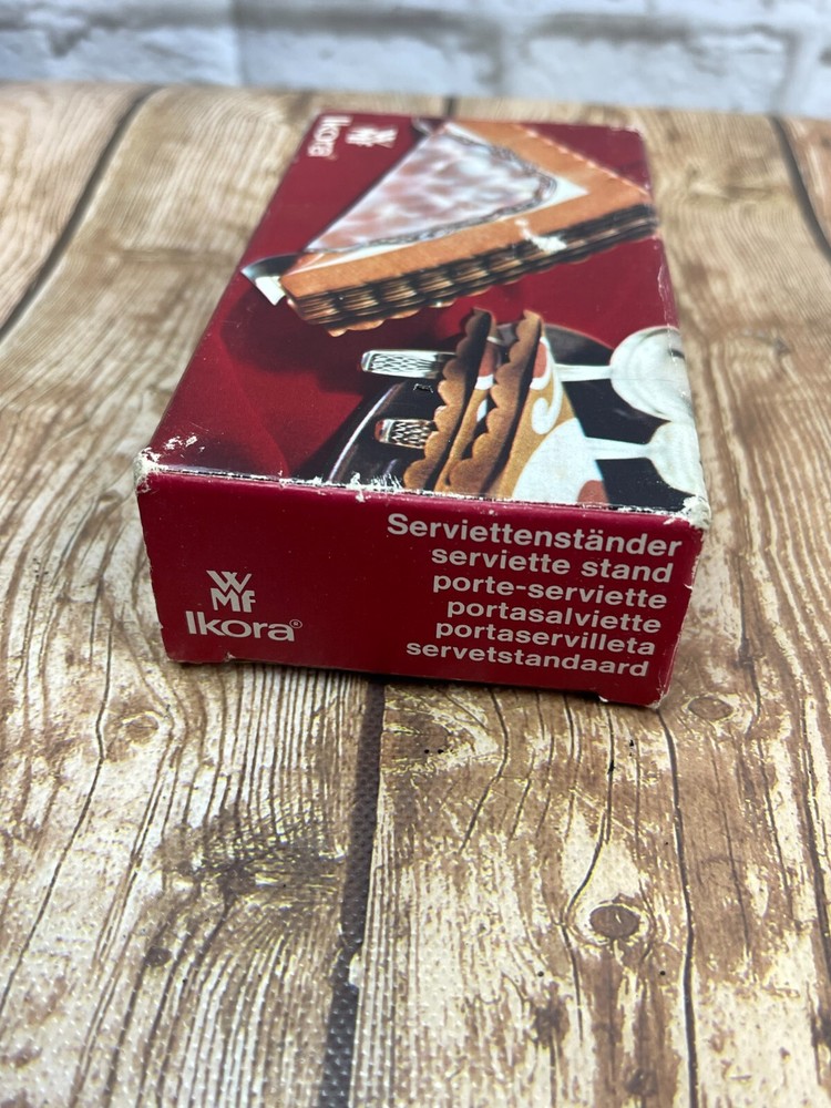 WMF Ikora Silver Plated Napkin Holder Germany Vintage with box