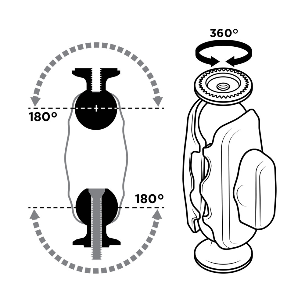 Quad Lock 360 Arm - Dual Pivot