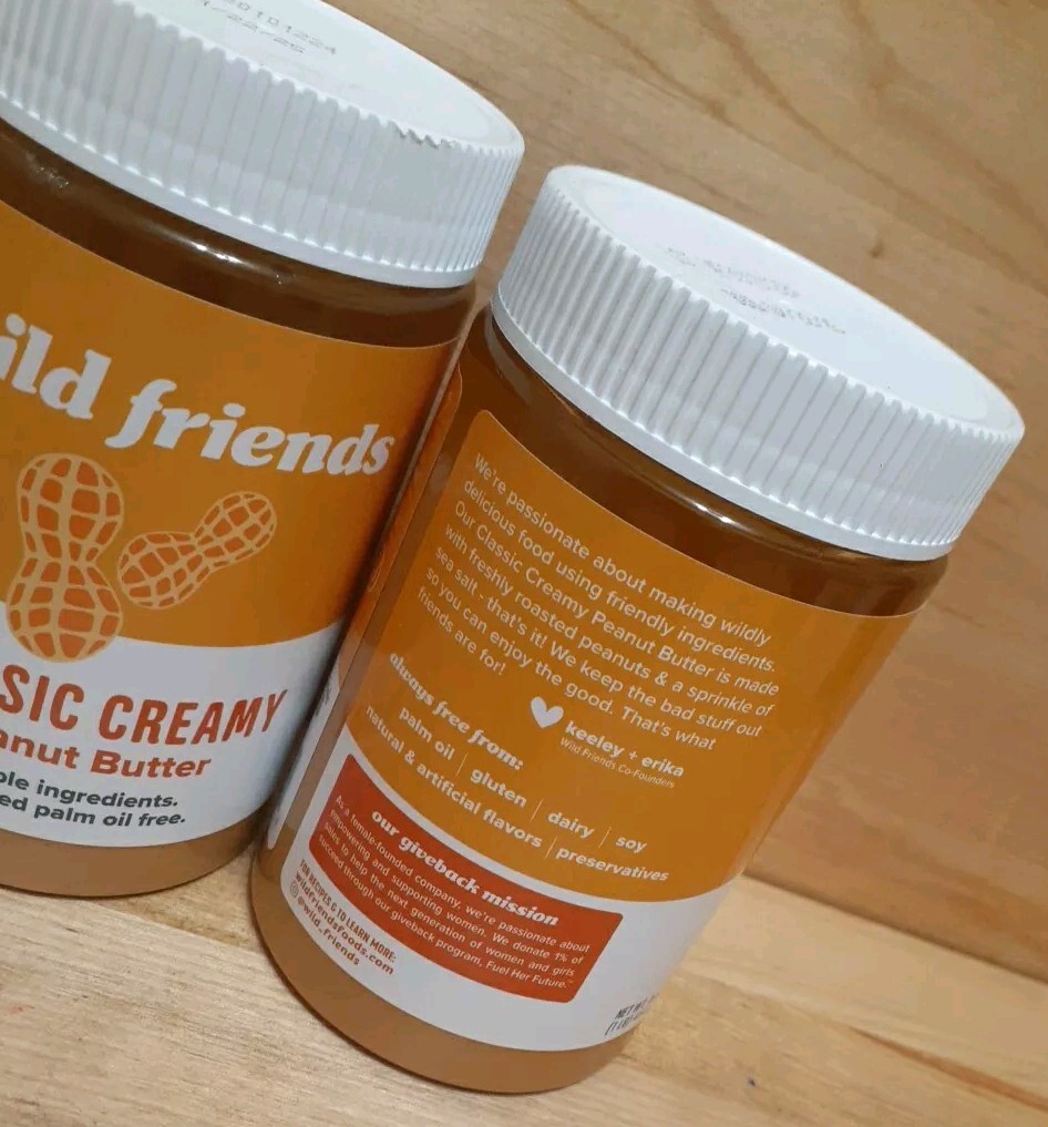 3:Wild Friends SIMPLE INGREDIENTS CREAMY PEANUT BUTTER NO:Palm Oil/Gluten skippy