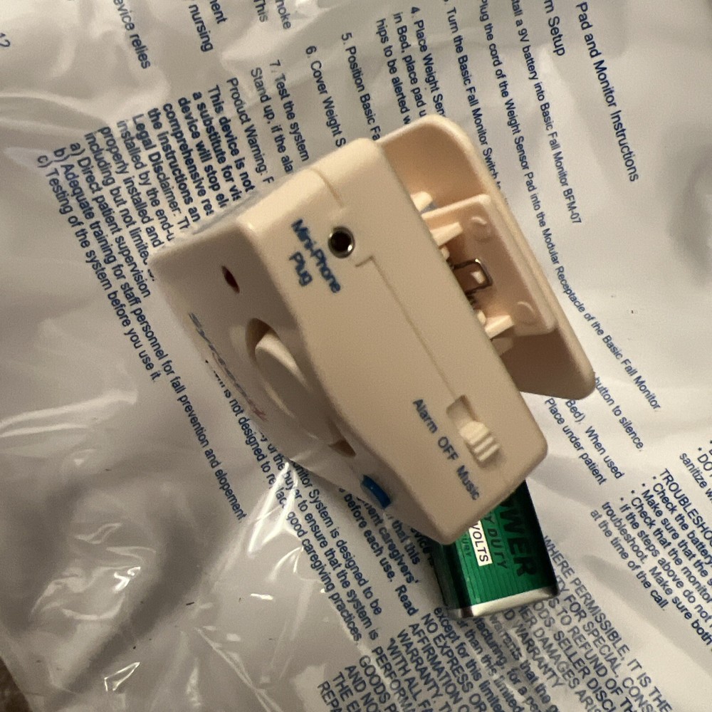 Syrtenty Bed Alarm Alert System & Long Term Sensor Pad & Pager NEW