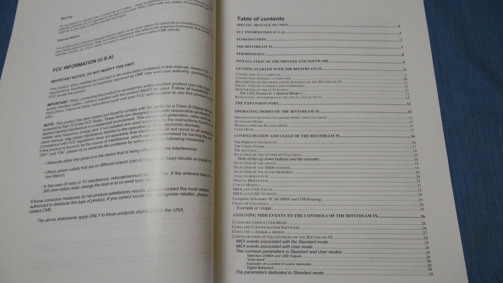 MANUAL ONLY Bitstream 3X MIDI Controller Wave Idea REPLACEMENT USER MANUAL V1.3