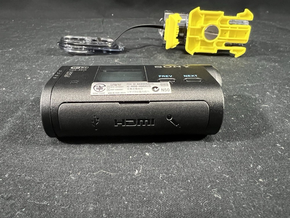 SONY HDR AS15 Camera w/Waterproof Case & Battery.