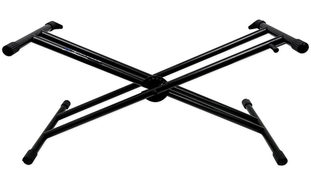 Rockville Double X Braced Keyboard Stand+Push Button Lock For Samson Graphite 49