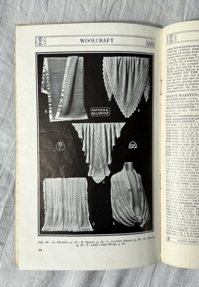 Woolcraft, A Practical Guide To Knitting & Crochet, Circa 1930