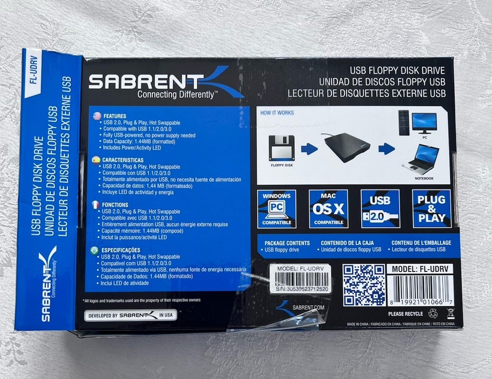 Sabrent USB 2.0 Floppy Disk Drive