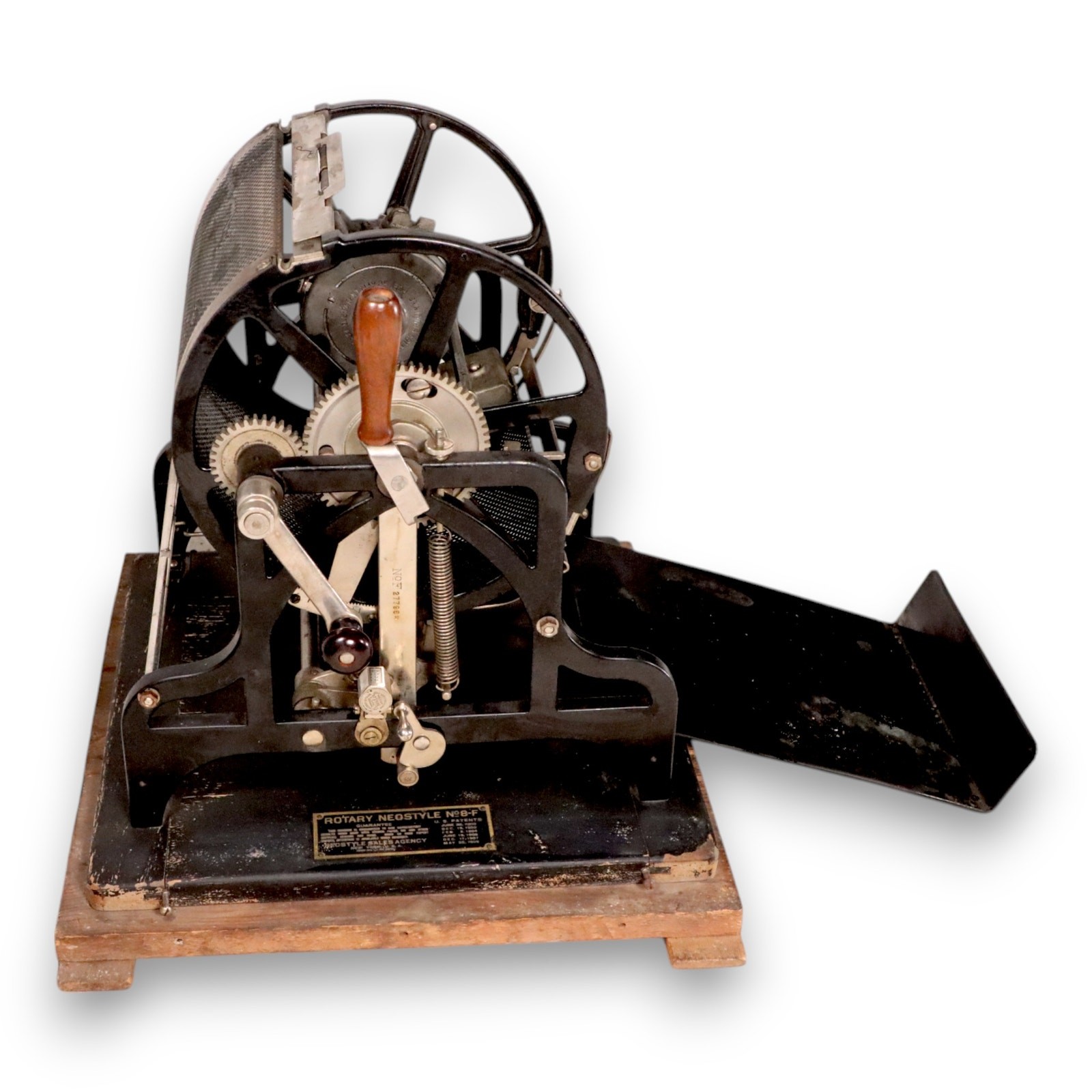 Rotary Neostyle No 8-F Mimeograph Stencil Duplicating Machine USA Antique 1910