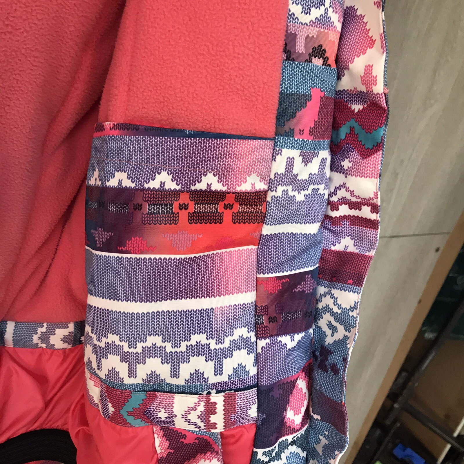 N.Z.B.Z Girls 12, Color Block Insulated Ski Jacket Hooded Winter Thick Coat