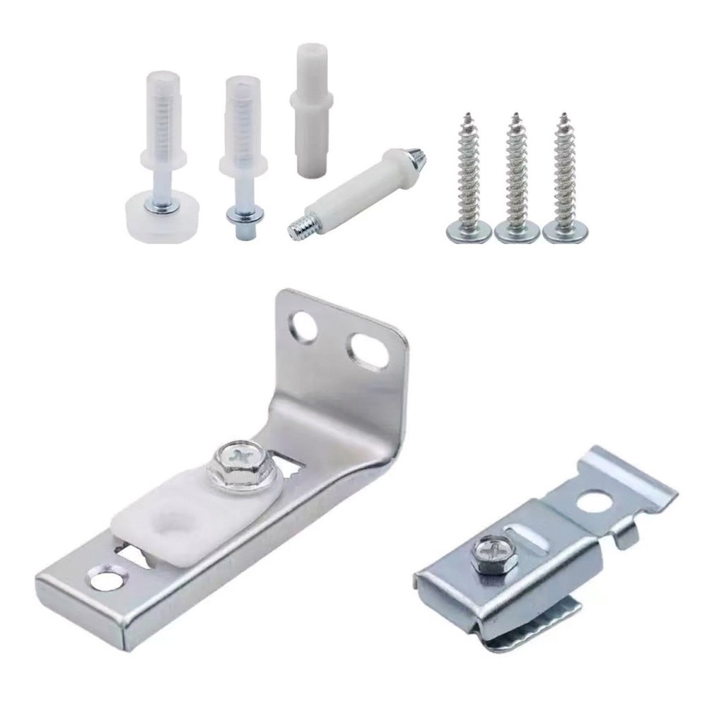 Bi-Fold Closet Door Hardware Kit with Spring Loaded Pivots and Roller Guide