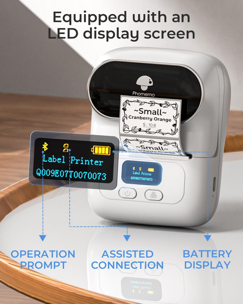 Phomemo M110 Label Makers - Barcode Thermal Bluetooth Label Printer
